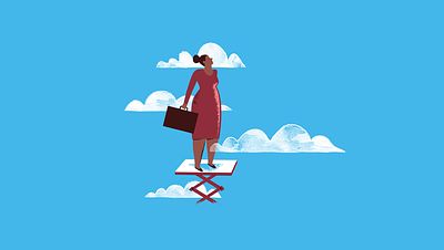 Illustration of a woman being propelled into the sky_Ayla Schlosser_Impact Investing_Invest for Good_Alexandra Court_Small Crop