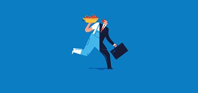 Illustration of a man who appears to be half business person, half farmer_Tackling Human Issues with Financial Tools_Joel Solomon_Large Crop